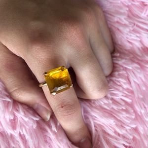 Sun Yellow Stone Ring